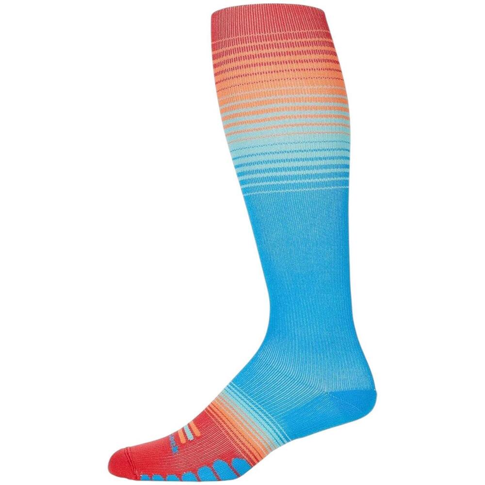 Eurosock Men's Graduated Compression Multi Stripe Socks Red Ocean